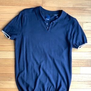 Scotch & Soda Dark Navy Pique Polo Medium Slim